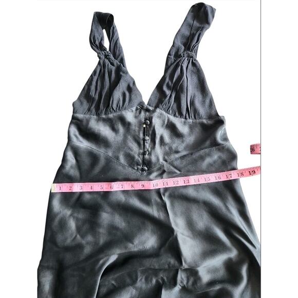 Vintage Unbranded 100% Silk Nightgown Dress Semi Sheer No Size Tag Goth Witchy - Picture 5 of 9